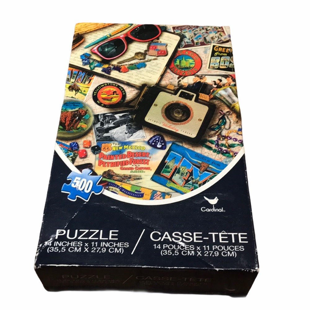 NWOT Cardinal 500 Piece Postcard Travel Puzzle
